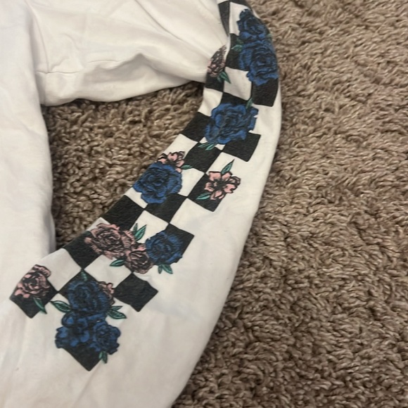 NWOT vans medium crop white long sleeve shirt - Picture 2 of 4